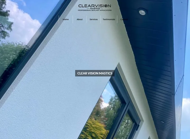 Clear Vision Mastics website screenshot built by Web Spinner UK