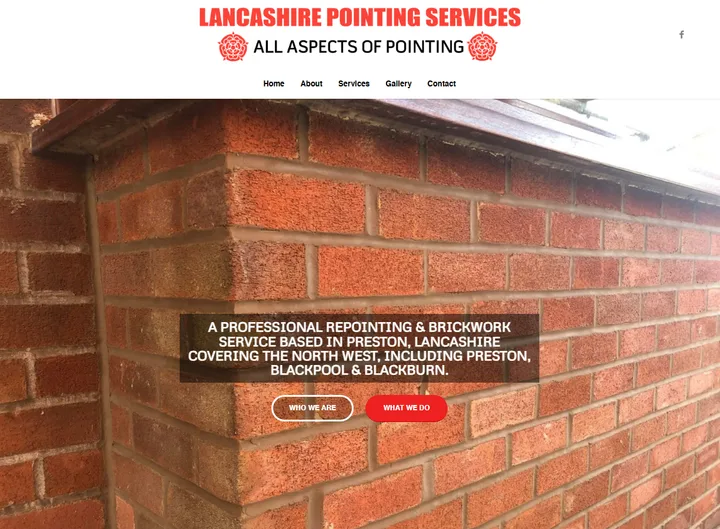 Lancashire Pointing Services website screenshot built by Web Spinner UK