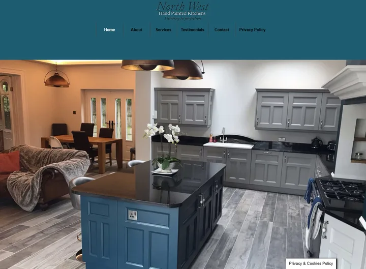 NW Hand Painted Kitchen Specialists website screenshot built by Web Spinner UK