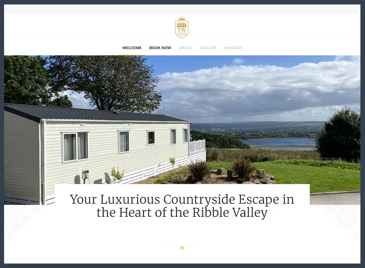 TW Luxury Caravan website screenshot built by Web Spinner UK